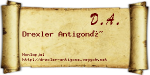 Drexler Antigoné névjegykártya